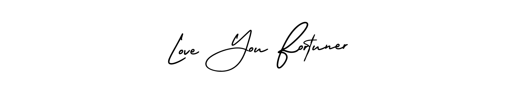 Design your own signature with our free online signature maker. With this signature software, you can create a handwritten (AmerikaSignatureDemo-Regular) signature for name Love You Fortuner. Love You Fortuner signature style 3 images and pictures png