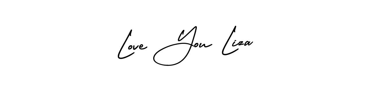 Create a beautiful signature design for name Love You Liza. With this signature (AmerikaSignatureDemo-Regular) fonts, you can make a handwritten signature for free. Love You Liza signature style 3 images and pictures png