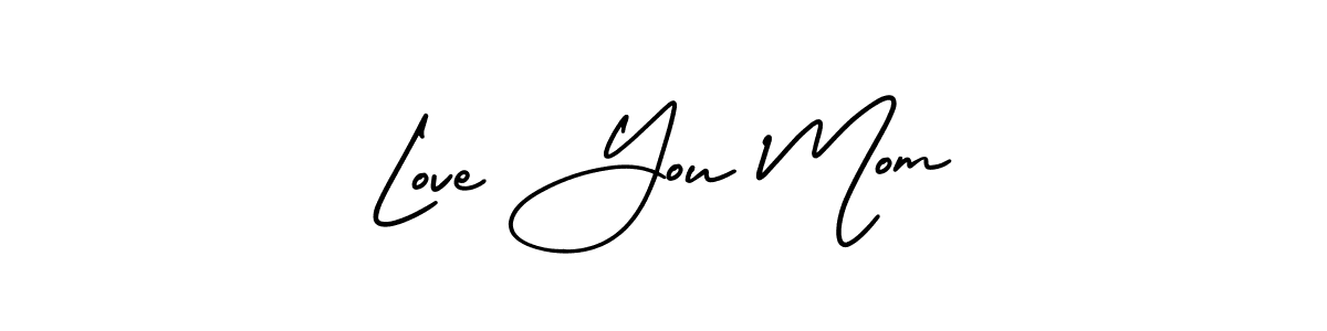 This is the best signature style for the Love You Mom name. Also you like these signature font (AmerikaSignatureDemo-Regular). Mix name signature. Love You Mom signature style 3 images and pictures png