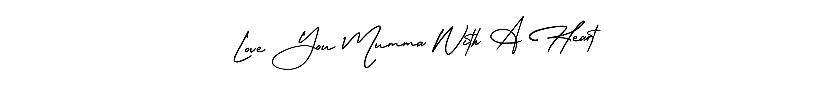 The best way (AmerikaSignatureDemo-Regular) to make a short signature is to pick only two or three words in your name. The name Love You Mumma With A Heart include a total of six letters. For converting this name. Love You Mumma With A Heart signature style 3 images and pictures png