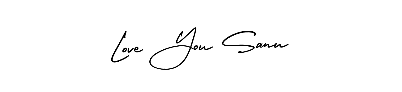 Make a beautiful signature design for name Love You Sanu. With this signature (AmerikaSignatureDemo-Regular) style, you can create a handwritten signature for free. Love You Sanu signature style 3 images and pictures png
