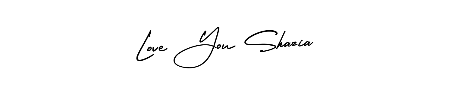 Design your own signature with our free online signature maker. With this signature software, you can create a handwritten (AmerikaSignatureDemo-Regular) signature for name Love You Shazia. Love You Shazia signature style 3 images and pictures png