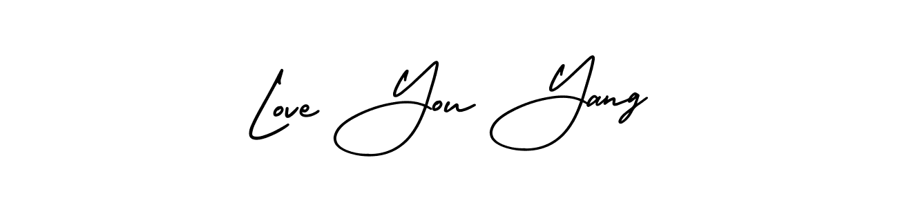 Use a signature maker to create a handwritten signature online. With this signature software, you can design (AmerikaSignatureDemo-Regular) your own signature for name Love You Yang. Love You Yang signature style 3 images and pictures png