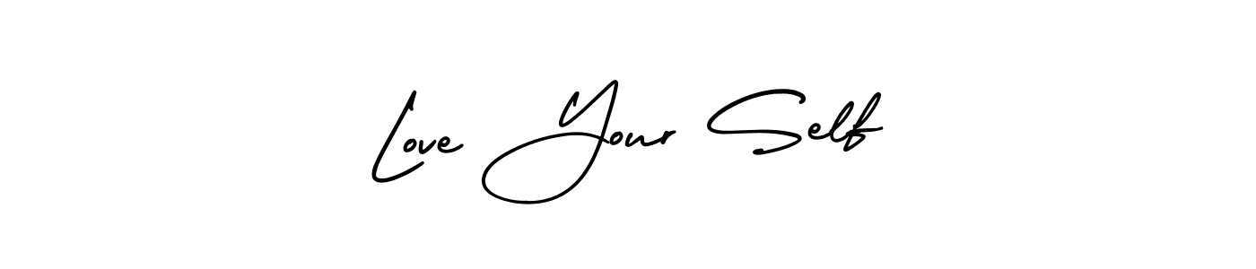 How to make Love Your Self signature? AmerikaSignatureDemo-Regular is a professional autograph style. Create handwritten signature for Love Your Self name. Love Your Self signature style 3 images and pictures png