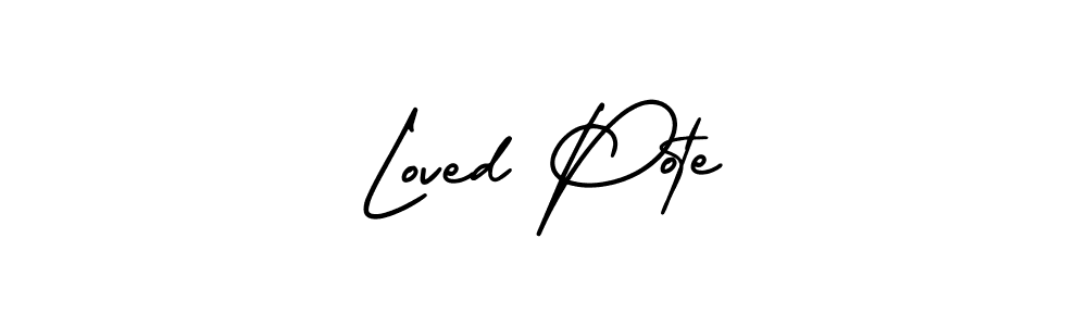 It looks lik you need a new signature style for name Loved Pote. Design unique handwritten (AmerikaSignatureDemo-Regular) signature with our free signature maker in just a few clicks. Loved Pote signature style 3 images and pictures png
