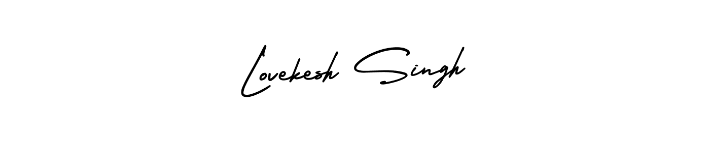 This is the best signature style for the Lovekesh Singh name. Also you like these signature font (AmerikaSignatureDemo-Regular). Mix name signature. Lovekesh Singh signature style 3 images and pictures png