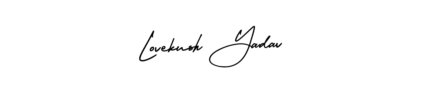How to make Lovekush Yadav name signature. Use AmerikaSignatureDemo-Regular style for creating short signs online. This is the latest handwritten sign. Lovekush Yadav signature style 3 images and pictures png