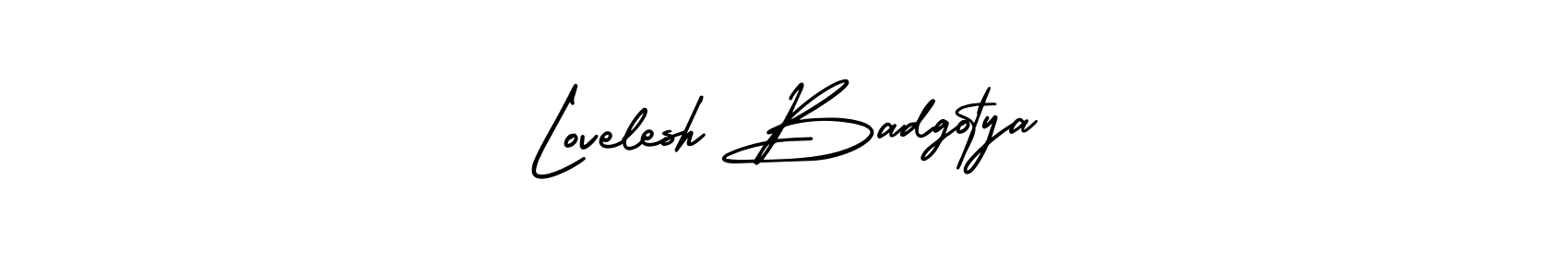 How to make Lovelesh Badgotya signature? AmerikaSignatureDemo-Regular is a professional autograph style. Create handwritten signature for Lovelesh Badgotya name. Lovelesh Badgotya signature style 3 images and pictures png