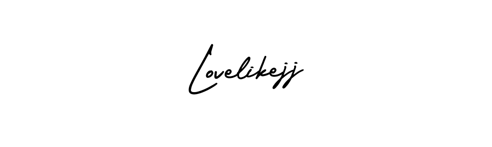 How to make Lovelikejj name signature. Use AmerikaSignatureDemo-Regular style for creating short signs online. This is the latest handwritten sign. Lovelikejj signature style 3 images and pictures png