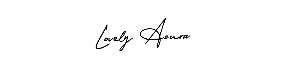 You should practise on your own different ways (AmerikaSignatureDemo-Regular) to write your name (Lovely Azura) in signature. don't let someone else do it for you. Lovely Azura signature style 3 images and pictures png