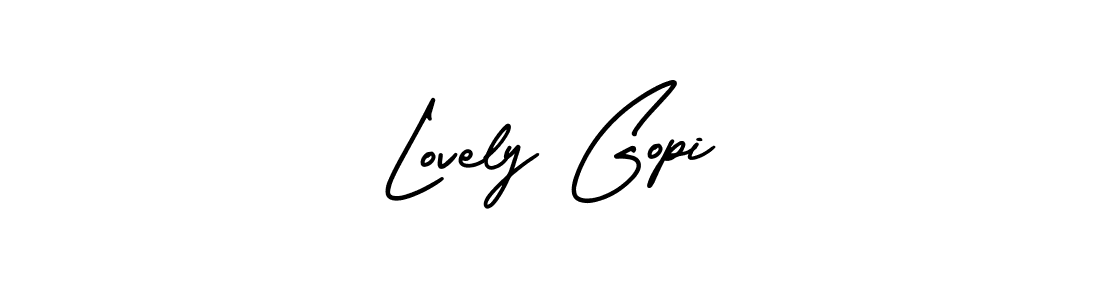 Also we have Lovely Gopi name is the best signature style. Create professional handwritten signature collection using AmerikaSignatureDemo-Regular autograph style. Lovely Gopi signature style 3 images and pictures png