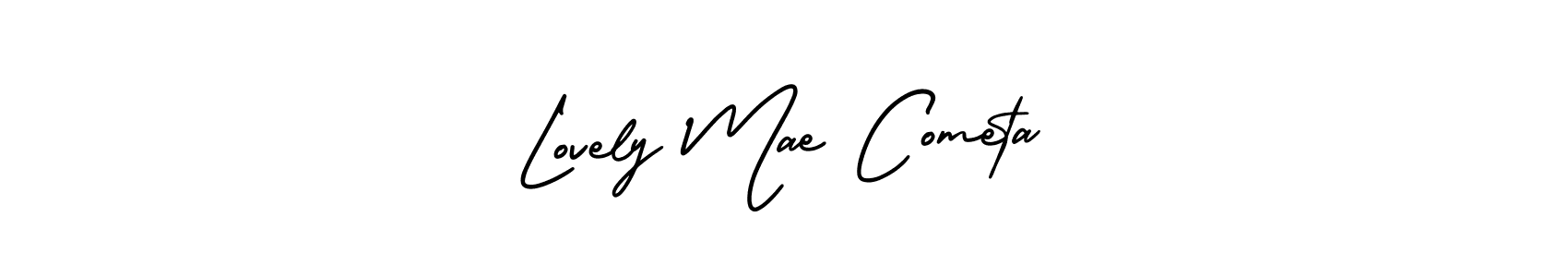 if you are searching for the best signature style for your name Lovely Mae Cometa. so please give up your signature search. here we have designed multiple signature styles  using AmerikaSignatureDemo-Regular. Lovely Mae Cometa signature style 3 images and pictures png