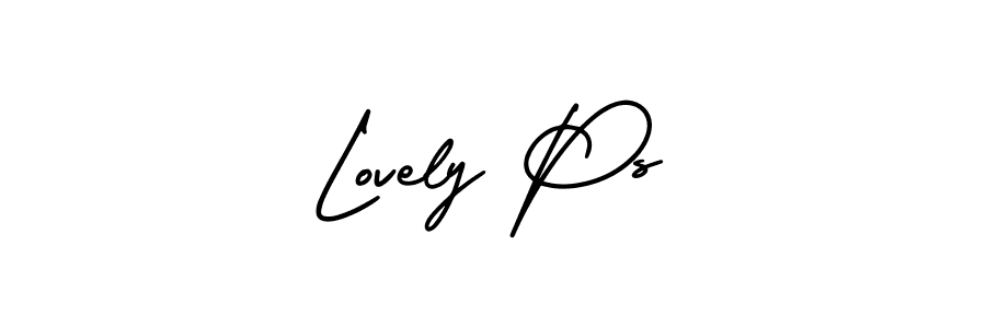 Use a signature maker to create a handwritten signature online. With this signature software, you can design (AmerikaSignatureDemo-Regular) your own signature for name Lovely Ps. Lovely Ps signature style 3 images and pictures png