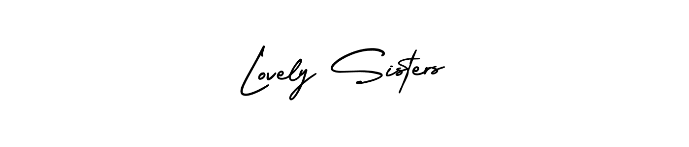 AmerikaSignatureDemo-Regular is a professional signature style that is perfect for those who want to add a touch of class to their signature. It is also a great choice for those who want to make their signature more unique. Get Lovely Sisters name to fancy signature for free. Lovely Sisters signature style 3 images and pictures png