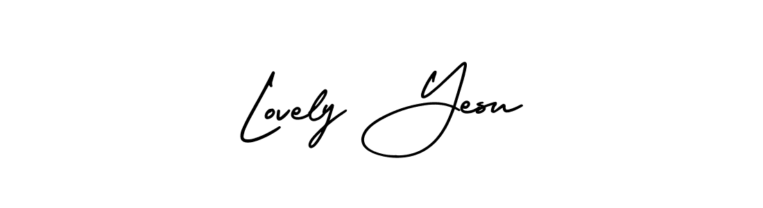 Also we have Lovely Yesu name is the best signature style. Create professional handwritten signature collection using AmerikaSignatureDemo-Regular autograph style. Lovely Yesu signature style 3 images and pictures png