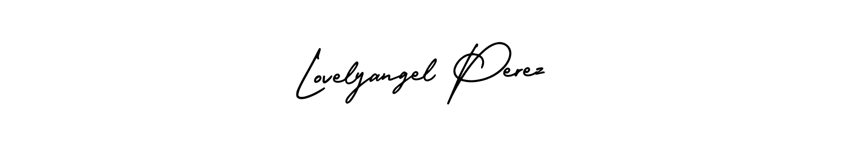 How to make Lovelyangel Perez name signature. Use AmerikaSignatureDemo-Regular style for creating short signs online. This is the latest handwritten sign. Lovelyangel Perez signature style 3 images and pictures png