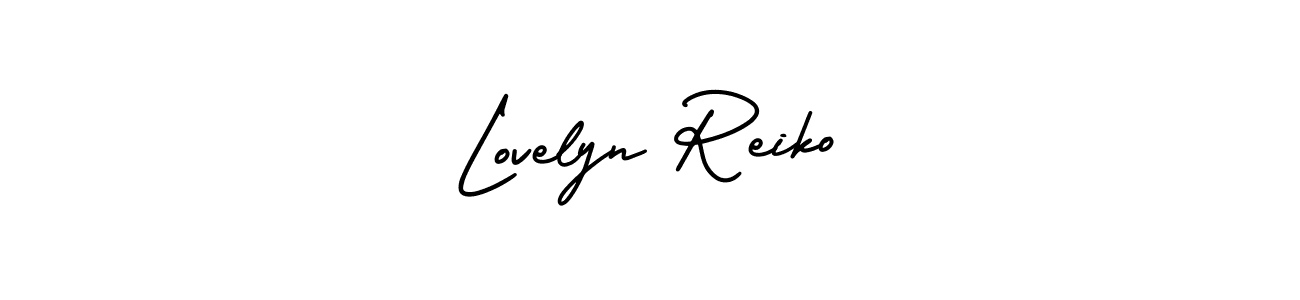 Similarly AmerikaSignatureDemo-Regular is the best handwritten signature design. Signature creator online .You can use it as an online autograph creator for name Lovelyn Reiko. Lovelyn Reiko signature style 3 images and pictures png