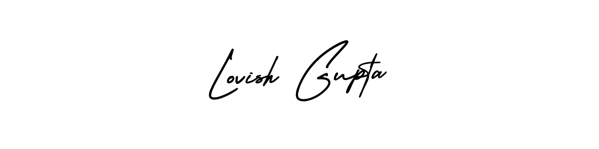 How to make Lovish Gupta signature? AmerikaSignatureDemo-Regular is a professional autograph style. Create handwritten signature for Lovish Gupta name. Lovish Gupta signature style 3 images and pictures png