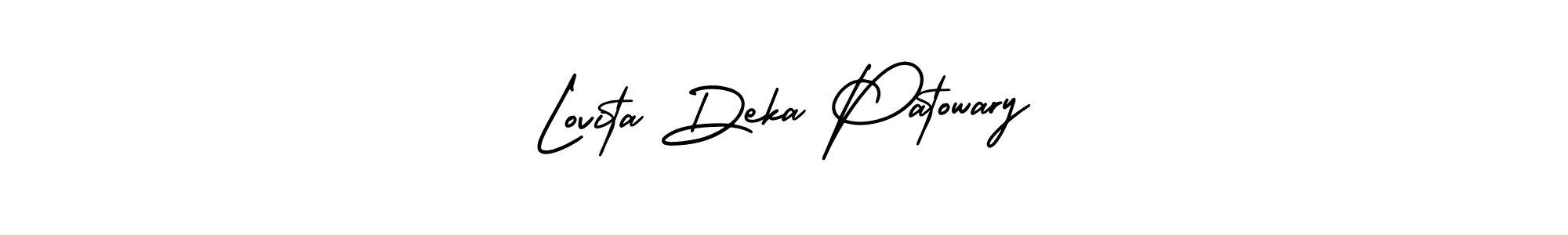 How to make Lovita Deka Patowary signature? AmerikaSignatureDemo-Regular is a professional autograph style. Create handwritten signature for Lovita Deka Patowary name. Lovita Deka Patowary signature style 3 images and pictures png