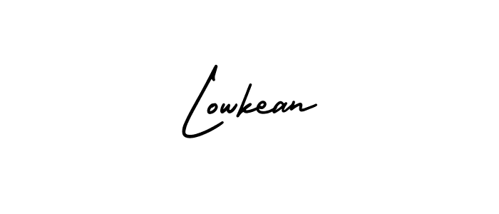 Design your own signature with our free online signature maker. With this signature software, you can create a handwritten (AmerikaSignatureDemo-Regular) signature for name Lowkean. Lowkean signature style 3 images and pictures png