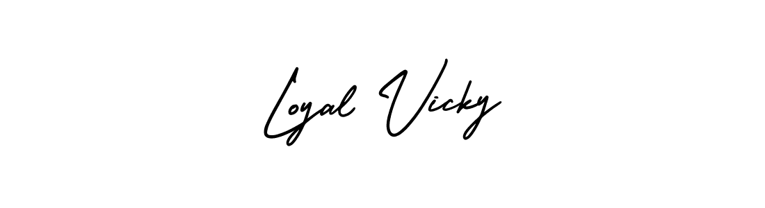 Also we have Loyal Vicky name is the best signature style. Create professional handwritten signature collection using AmerikaSignatureDemo-Regular autograph style. Loyal Vicky signature style 3 images and pictures png