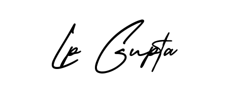 Personalize your online presence with Lp Gupta signature rendered in elegant AmerikaSignatureDemo-Regular font. Great for website footers and blogs. Lp Gupta signature style 3 images and pictures png