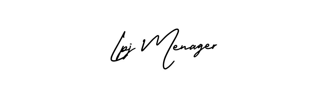 Create a beautiful signature design for name Lpj Menager. With this signature (AmerikaSignatureDemo-Regular) fonts, you can make a handwritten signature for free. Lpj Menager signature style 3 images and pictures png