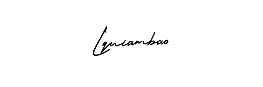 Lquiambao stylish signature style. Best Handwritten Sign (AmerikaSignatureDemo-Regular) for my name. Handwritten Signature Collection Ideas for my name Lquiambao. Lquiambao signature style 3 images and pictures png