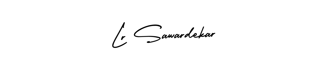 This is the best signature style for the Lr Sawardekar name. Also you like these signature font (AmerikaSignatureDemo-Regular). Mix name signature. Lr Sawardekar signature style 3 images and pictures png