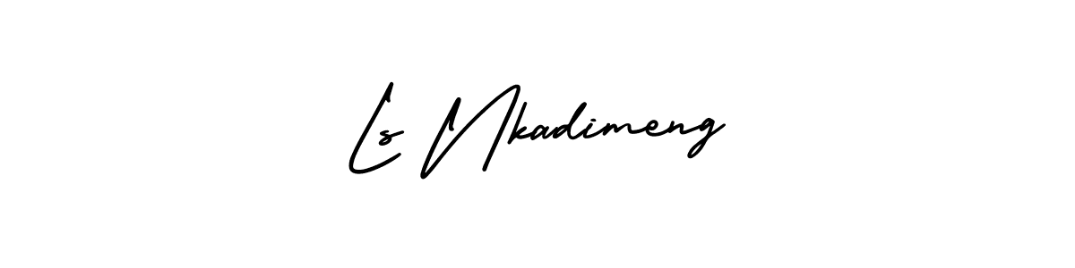 How to make Ls Nkadimeng signature? AmerikaSignatureDemo-Regular is a professional autograph style. Create handwritten signature for Ls Nkadimeng name. Ls Nkadimeng signature style 3 images and pictures png