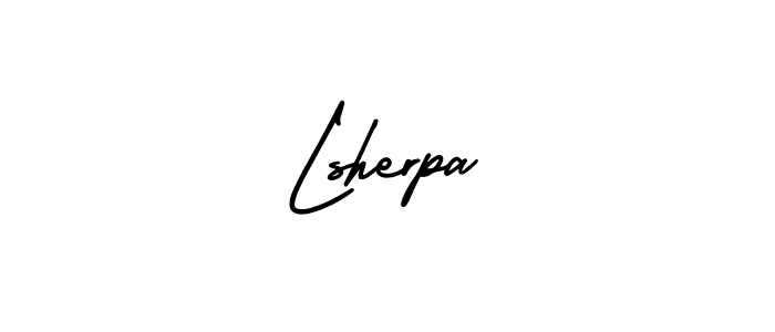 Use a signature maker to create a handwritten signature online. With this signature software, you can design (AmerikaSignatureDemo-Regular) your own signature for name Lsherpa. Lsherpa signature style 3 images and pictures png