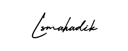 Discover how Lsmahadik looks in an executive cursive font (AmerikaSignatureDemo-Regular). Perfect for legal documents, invoices, and certificates. Lsmahadik signature style 3 images and pictures png