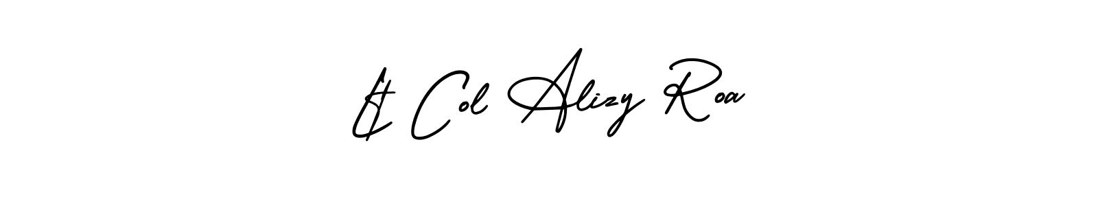 The best way (AmerikaSignatureDemo-Regular) to make a short signature is to pick only two or three words in your name. The name Lt Col Alizy Roa include a total of six letters. For converting this name. Lt Col Alizy Roa signature style 3 images and pictures png