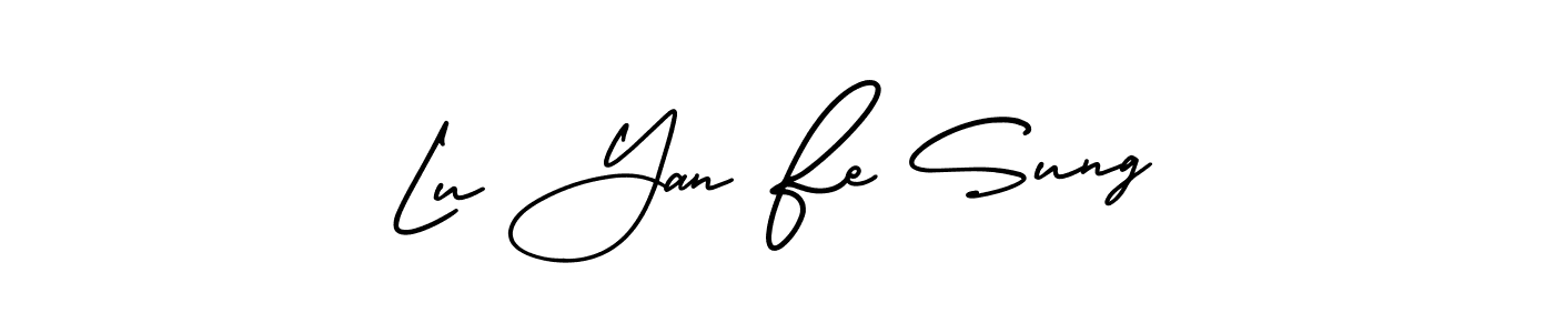 It looks lik you need a new signature style for name Lu Yan Fe Sung. Design unique handwritten (AmerikaSignatureDemo-Regular) signature with our free signature maker in just a few clicks. Lu Yan Fe Sung signature style 3 images and pictures png