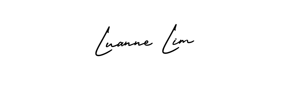Create a beautiful signature design for name Luanne Lim. With this signature (AmerikaSignatureDemo-Regular) fonts, you can make a handwritten signature for free. Luanne Lim signature style 3 images and pictures png