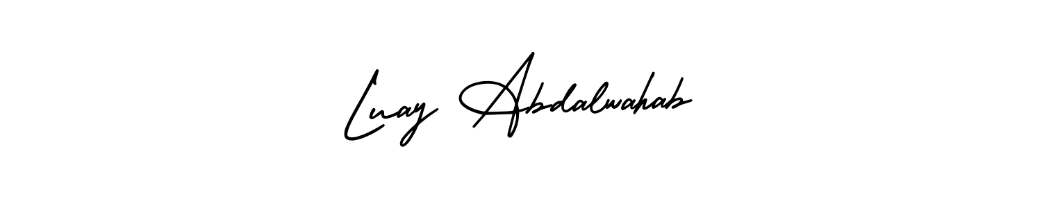 if you are searching for the best signature style for your name Luay Abdalwahab. so please give up your signature search. here we have designed multiple signature styles  using AmerikaSignatureDemo-Regular. Luay Abdalwahab signature style 3 images and pictures png