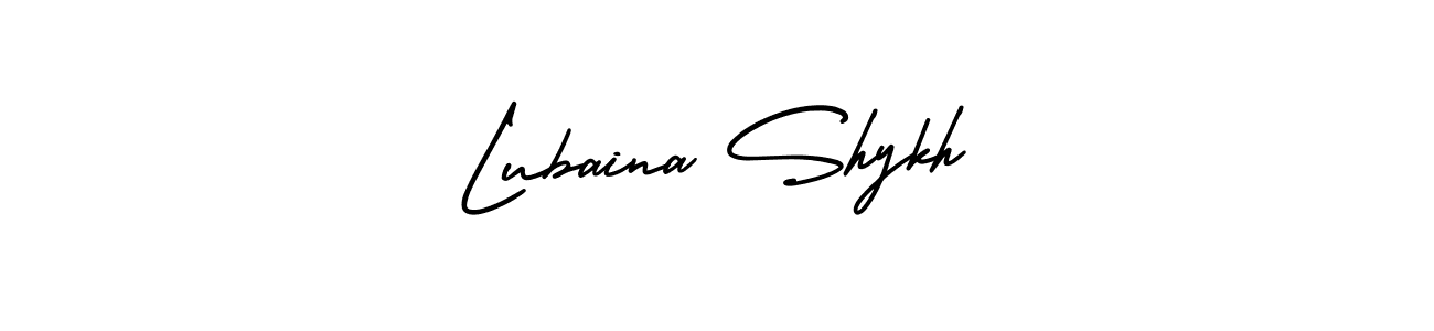 See photos of Lubaina Shykh official signature by Spectra . Check more albums & portfolios. Read reviews & check more about AmerikaSignatureDemo-Regular font. Lubaina Shykh signature style 3 images and pictures png