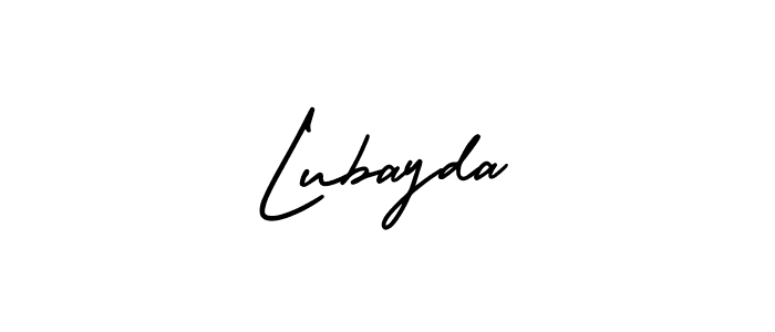 AmerikaSignatureDemo-Regular is a professional signature style that is perfect for those who want to add a touch of class to their signature. It is also a great choice for those who want to make their signature more unique. Get Lubayda name to fancy signature for free. Lubayda signature style 3 images and pictures png