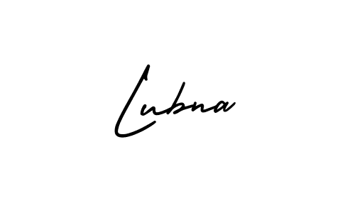 Lubna stylish signature style. Best Handwritten Sign (AmerikaSignatureDemo-Regular) for my name. Handwritten Signature Collection Ideas for my name Lubna. Lubna signature style 3 images and pictures png