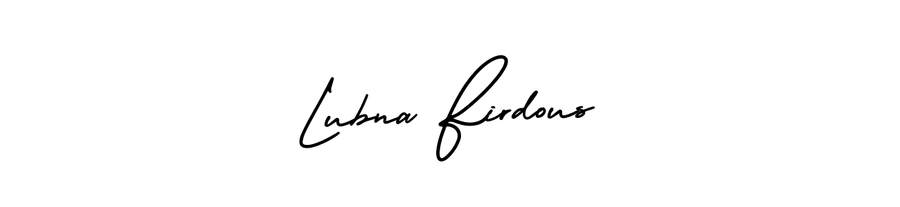 Also we have Lubna Firdous name is the best signature style. Create professional handwritten signature collection using AmerikaSignatureDemo-Regular autograph style. Lubna Firdous signature style 3 images and pictures png