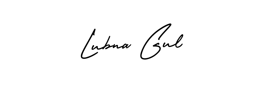 Use a signature maker to create a handwritten signature online. With this signature software, you can design (AmerikaSignatureDemo-Regular) your own signature for name Lubna Gul. Lubna Gul signature style 3 images and pictures png