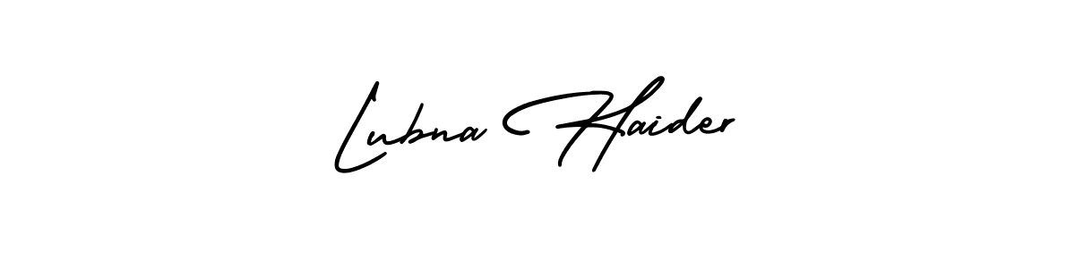 Create a beautiful signature design for name Lubna Haider. With this signature (AmerikaSignatureDemo-Regular) fonts, you can make a handwritten signature for free. Lubna Haider signature style 3 images and pictures png