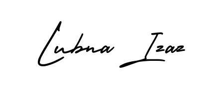 A dynamic signature style for Lubna Izaz using AmerikaSignatureDemo-Regular script. Designed to look authentic, handwritten, and professional. Lubna Izaz signature style 3 images and pictures png