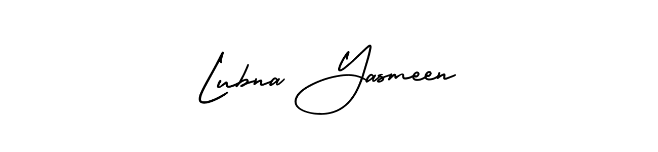 How to make Lubna Yasmeen signature? AmerikaSignatureDemo-Regular is a professional autograph style. Create handwritten signature for Lubna Yasmeen name. Lubna Yasmeen signature style 3 images and pictures png