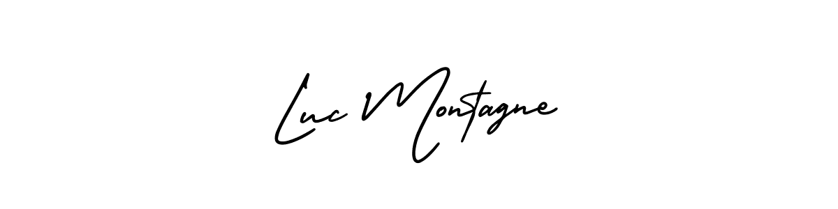 It looks lik you need a new signature style for name Luc Montagne. Design unique handwritten (AmerikaSignatureDemo-Regular) signature with our free signature maker in just a few clicks. Luc Montagne signature style 3 images and pictures png