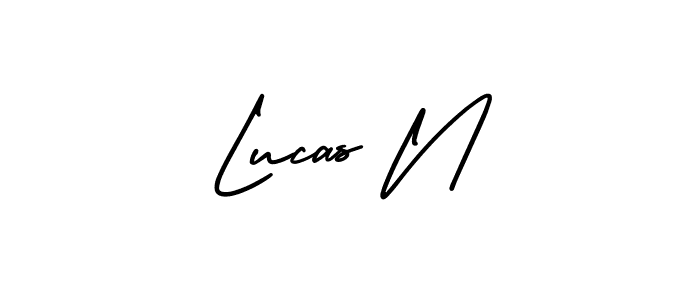 Once you've used our free online signature maker to create your best signature AmerikaSignatureDemo-Regular style, it's time to enjoy all of the benefits that Lucas N name signing documents. Lucas N signature style 3 images and pictures png