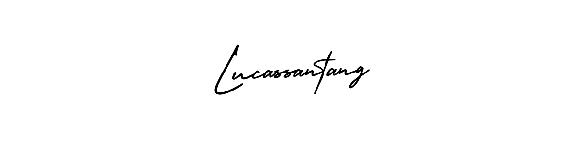 How to Draw Lucassantang signature style? AmerikaSignatureDemo-Regular is a latest design signature styles for name Lucassantang. Lucassantang signature style 3 images and pictures png