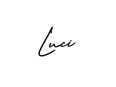 Design your own signature with our free online signature maker. With this signature software, you can create a handwritten (AmerikaSignatureDemo-Regular) signature for name Luci. Luci signature style 3 images and pictures png