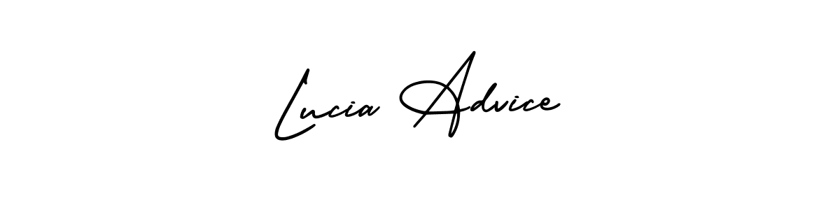 Use a signature maker to create a handwritten signature online. With this signature software, you can design (AmerikaSignatureDemo-Regular) your own signature for name Lucia Advice. Lucia Advice signature style 3 images and pictures png