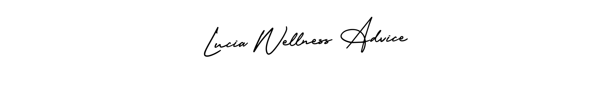 Also we have Lucia Wellness Advice name is the best signature style. Create professional handwritten signature collection using AmerikaSignatureDemo-Regular autograph style. Lucia Wellness Advice signature style 3 images and pictures png